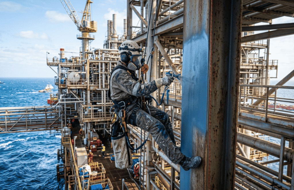 Industrial painting rope access services in uae