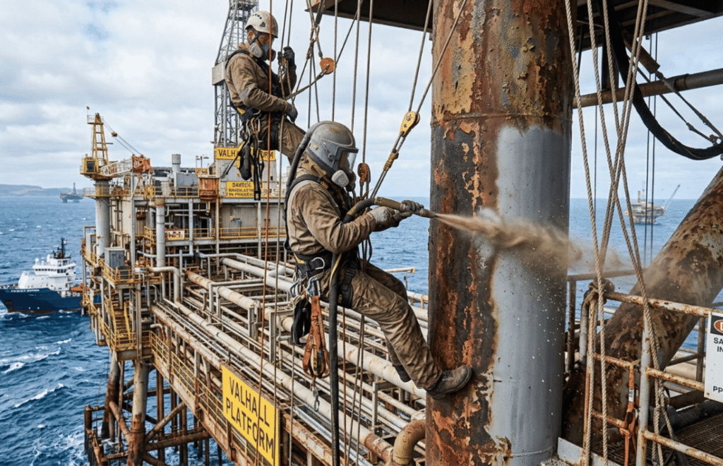 Rope Access Sandblasting and Corrosion Control Services